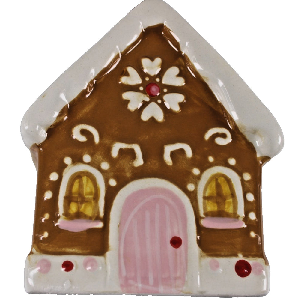10 STRAWBERRY Street Gingerbread House Soap Lotion Dispenser 7" Tall