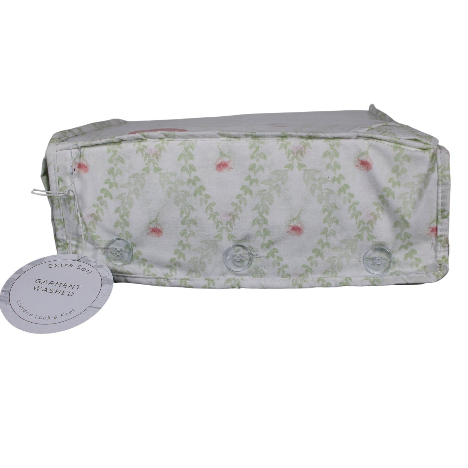 The Farmhouse Rachel Ashwell KING Sheet Set Green Floral Cotton Shabby Chic 4pcs