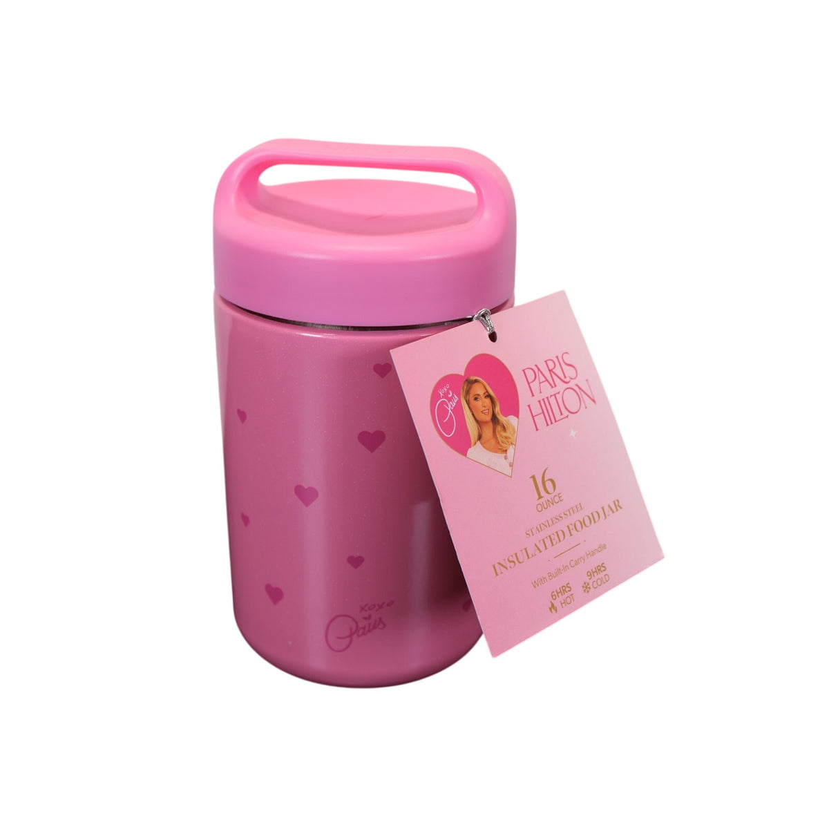 Paris Hilton 3-Pc Bento Box & Insulated Food Jar Set Pink Hearts