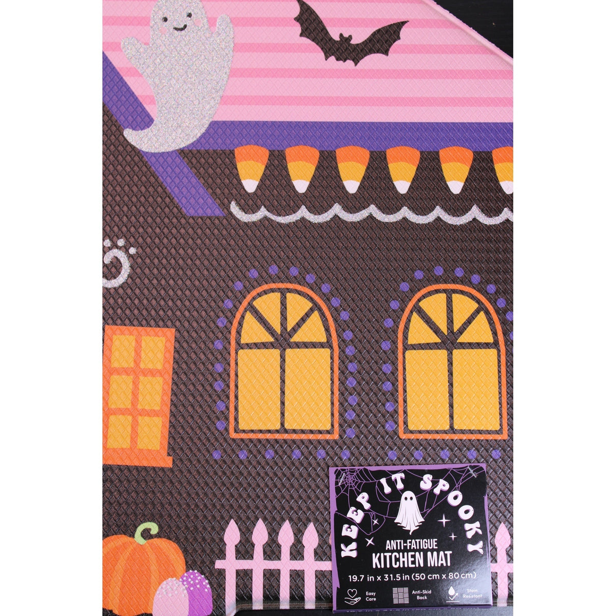 KEEP IT SPOOKY - Anti-Fatigue Kitchen Mat 19.7x31.5, Haunted House, Ghost Bats