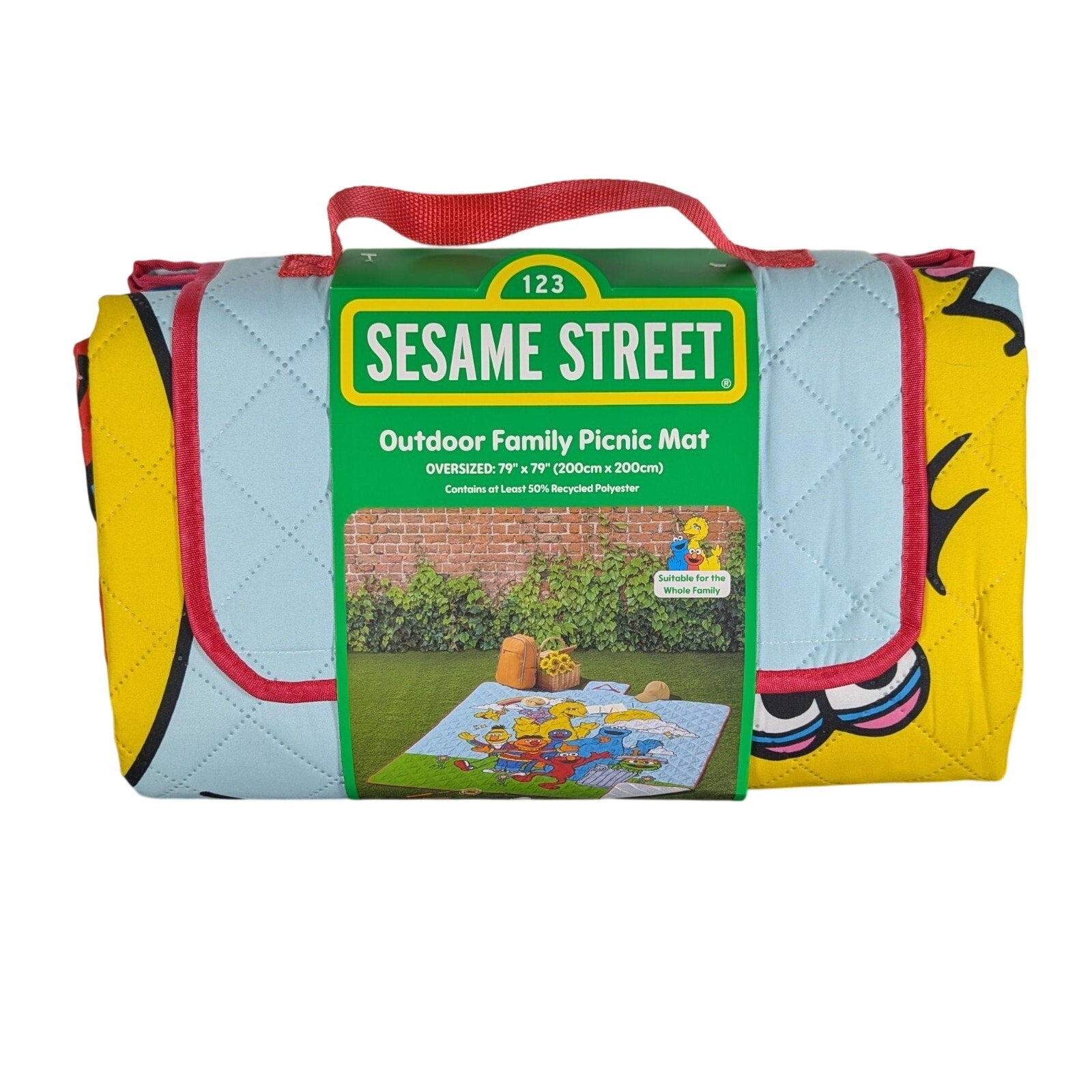 ELMO SESAME STREET OUTDOOR FAMILY PICINIC MAT BLANKET 79" X 79" Friends