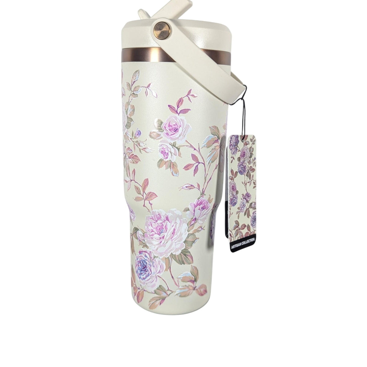 Hydrapeak Nomad 32 Ounce Rosevine Ivory Bloom Stainless Steel Insulated Tumbler
