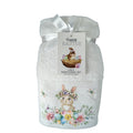Easter Blessing Beaded Bunny Floral Hand Towels Set of 2, 16x28" 100% Cotton