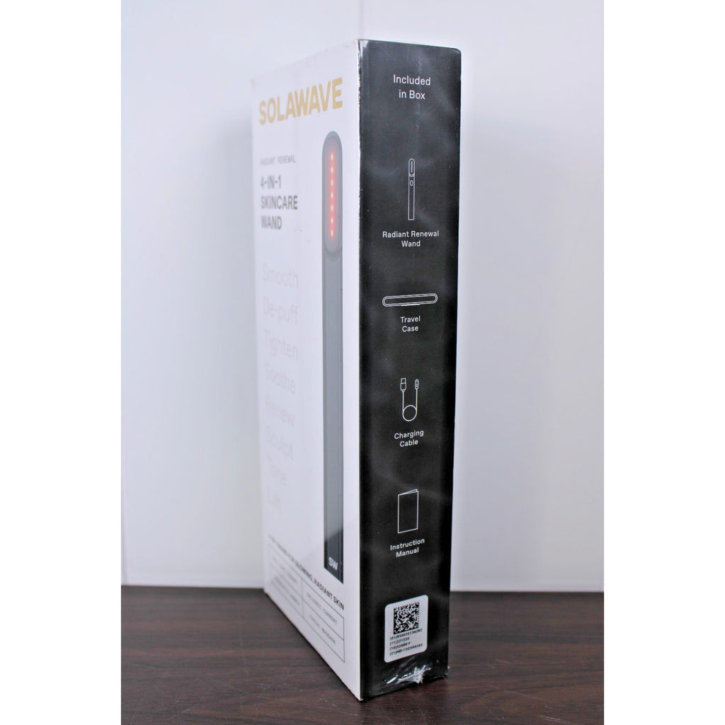Red Light Therapy Solawave 4-in-1 Radiant Renewal Skincare Wand Massager Black