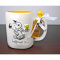 Peanuts Snoopy & Woodstock, Happiness is... 18oz. Coffee Mug 75th Anniversary