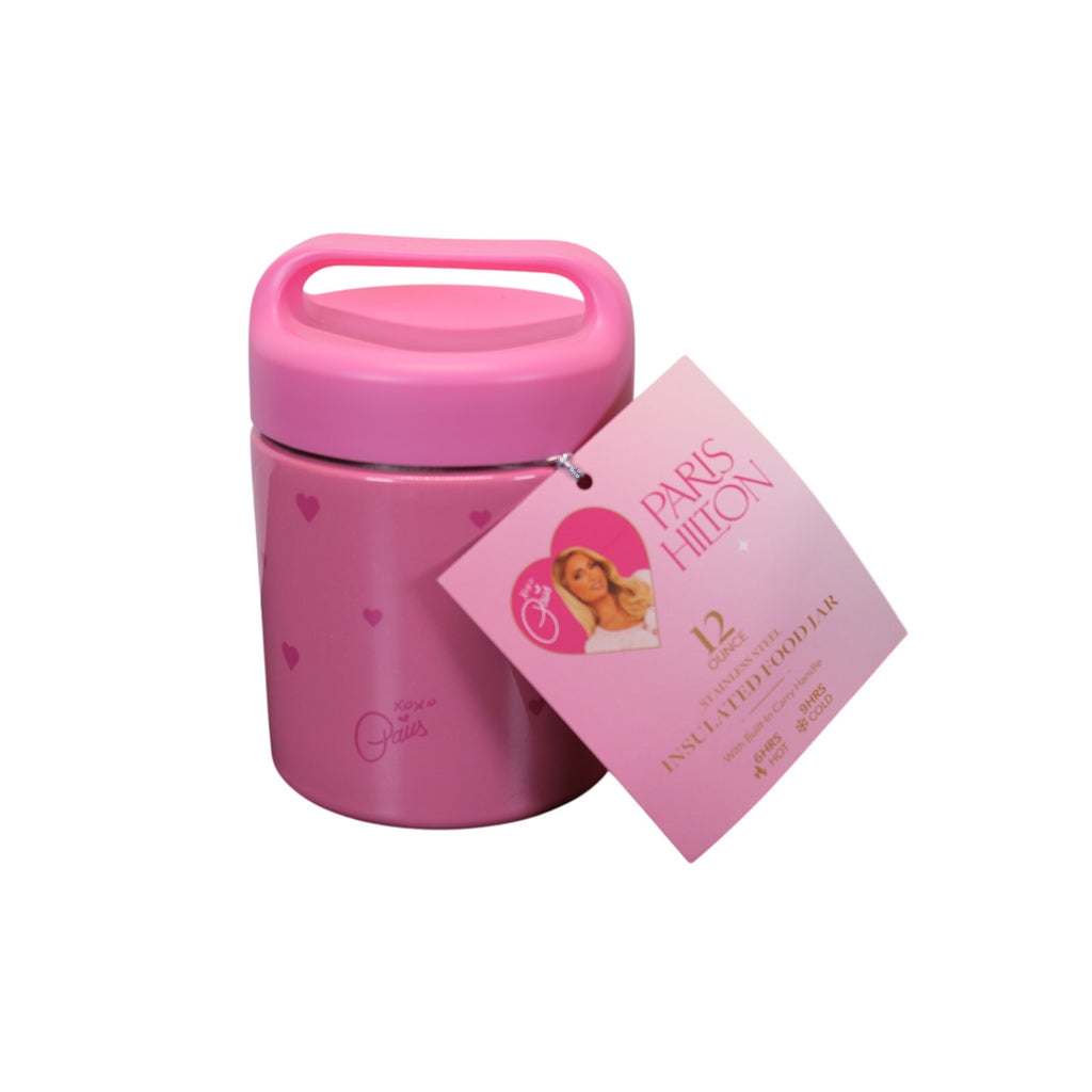 Paris Hilton 3-Pc Bento Box & Insulated Food Jar Set Pink Hearts