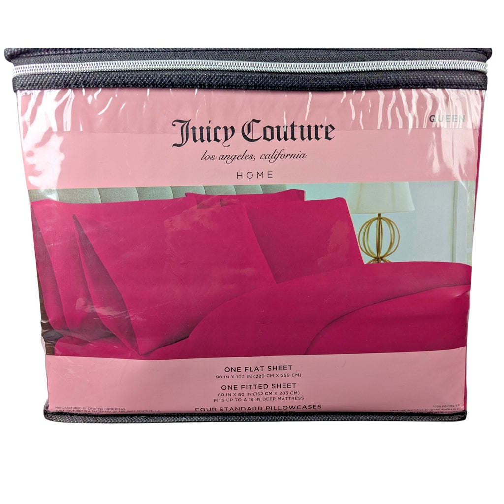 Juicy Couture Azelea Pink Queen Sheet Set 6pc