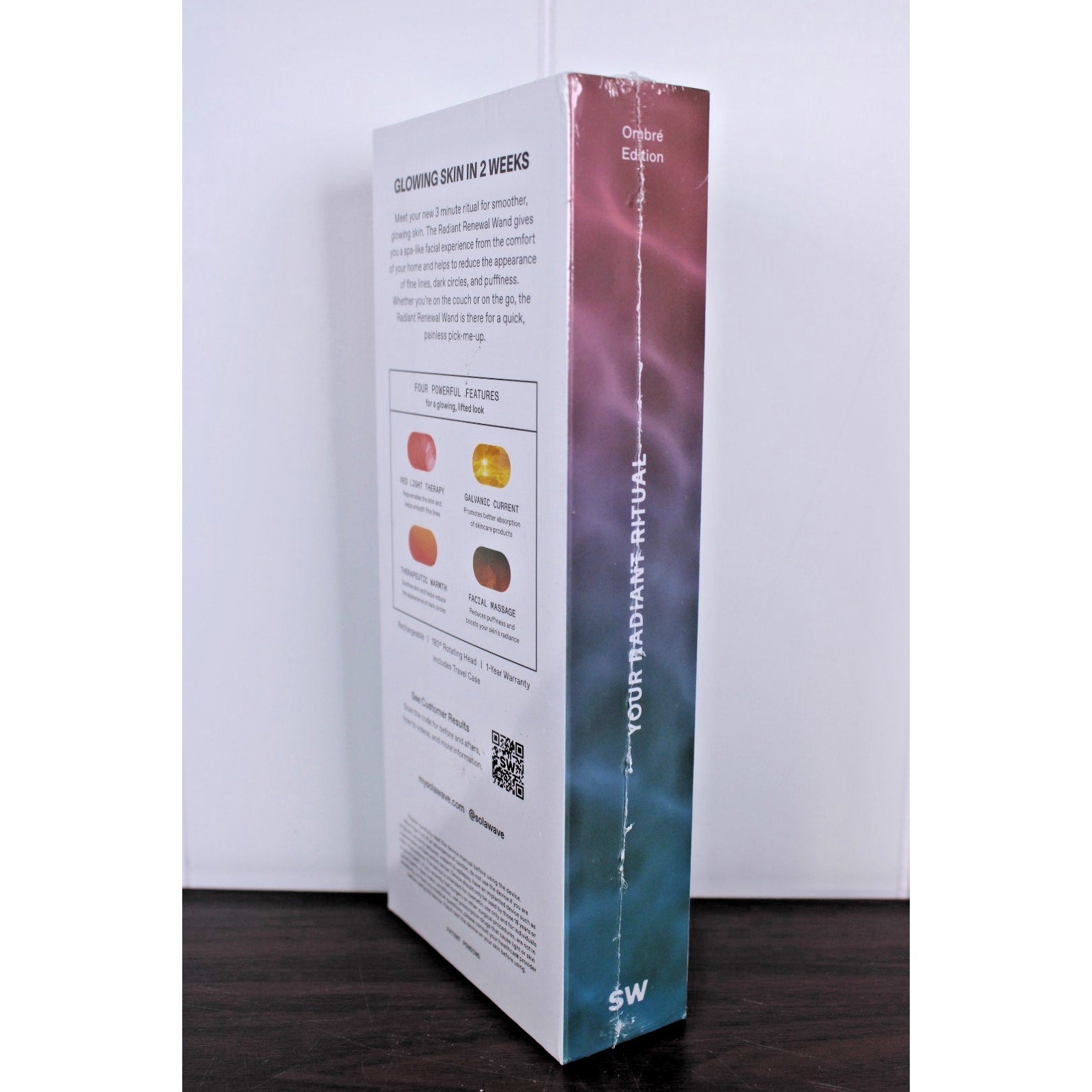 Red Light Therapy Solawave 4-in-1 Radiant Renewal Skincare Wand Massager Ombre
