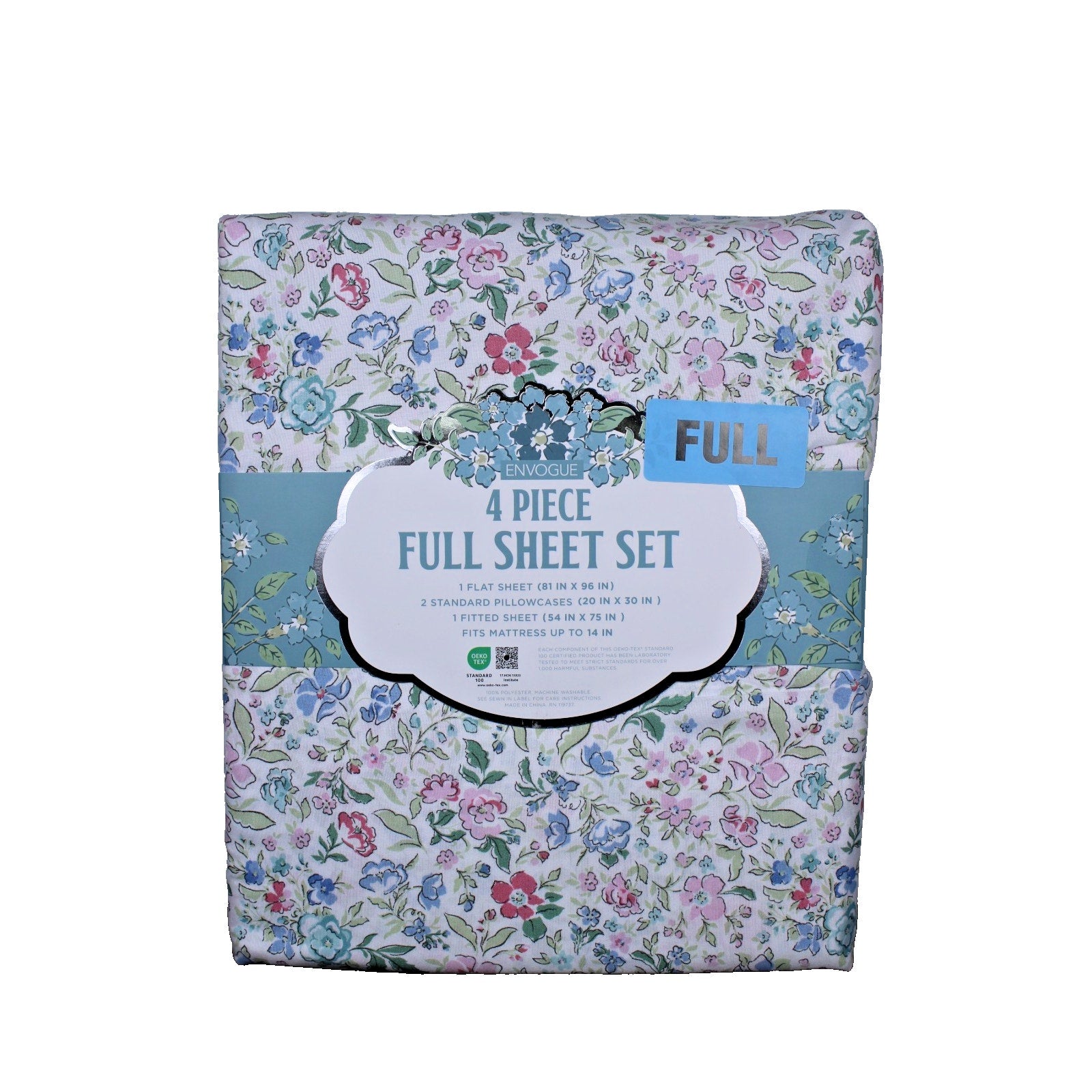 Envogue Brushed Full Sheet Set Wildflower Garden Farmhouse Shabby Chic Cottage