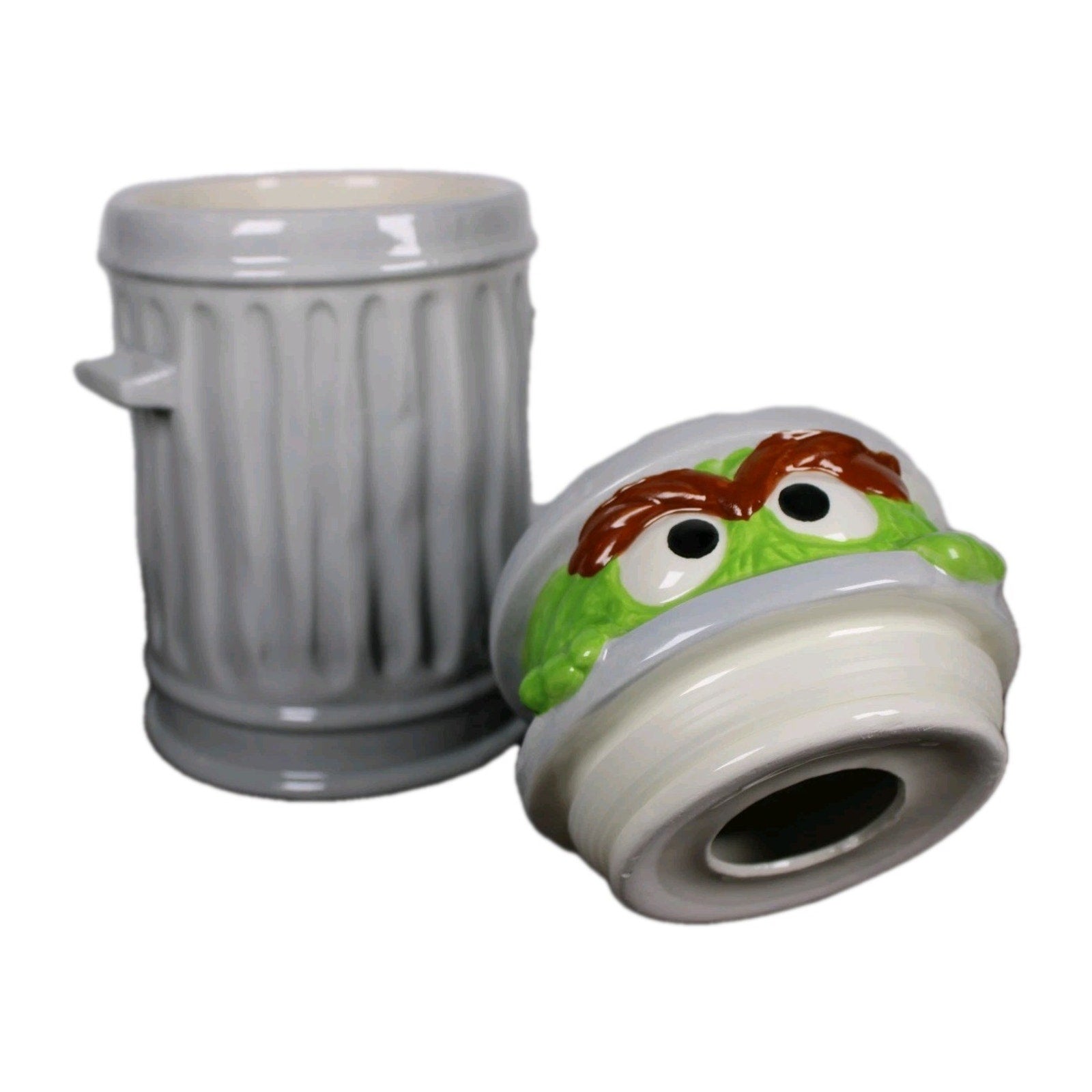 NEW Vintage Style OSCAR THE GROUCH COOKIE JAR Sesame Street 11-inch Hand Painted