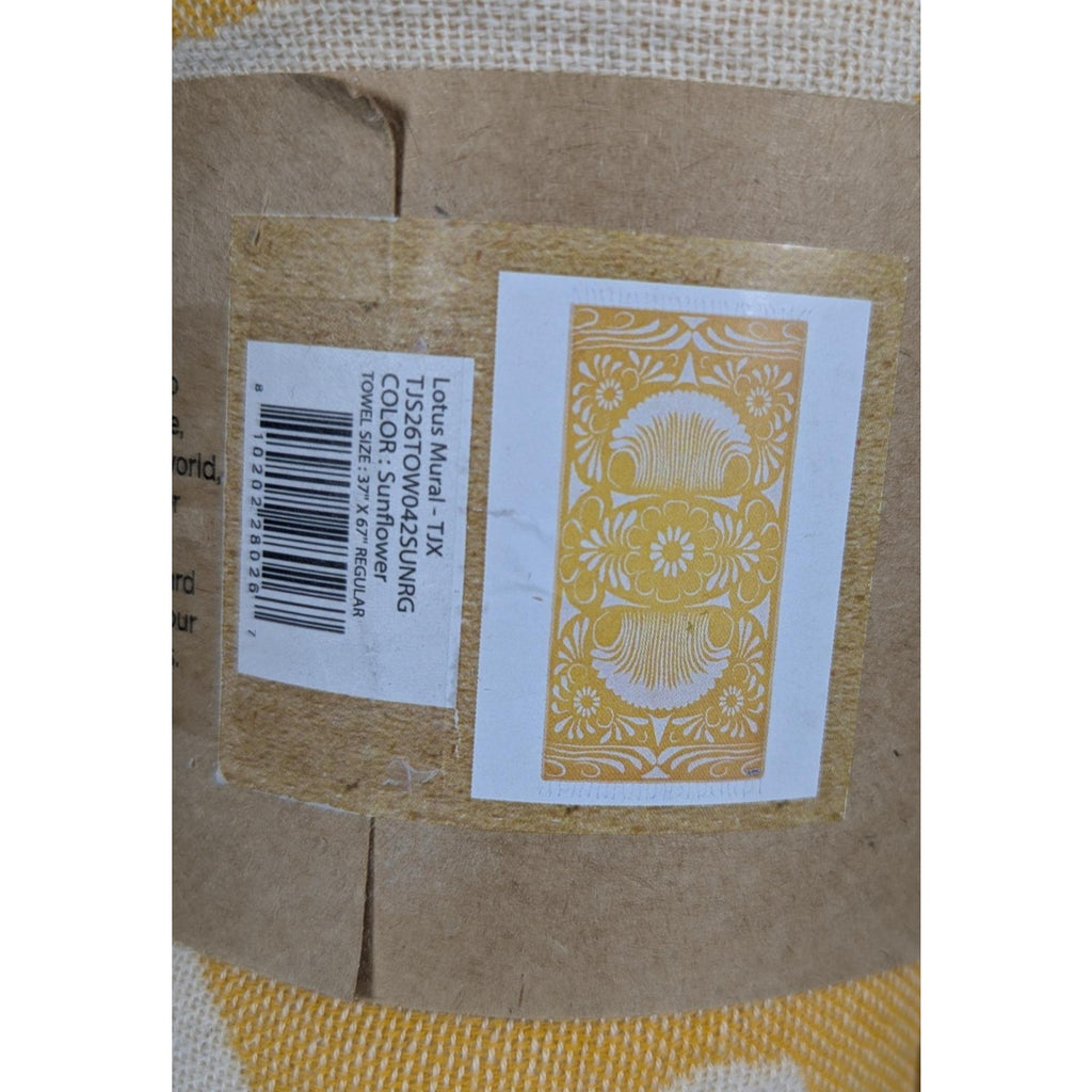 Sand Cloud Beach Towel Lotus Mural (Sunflower) 100% Turkish Organic Cotton - NEW