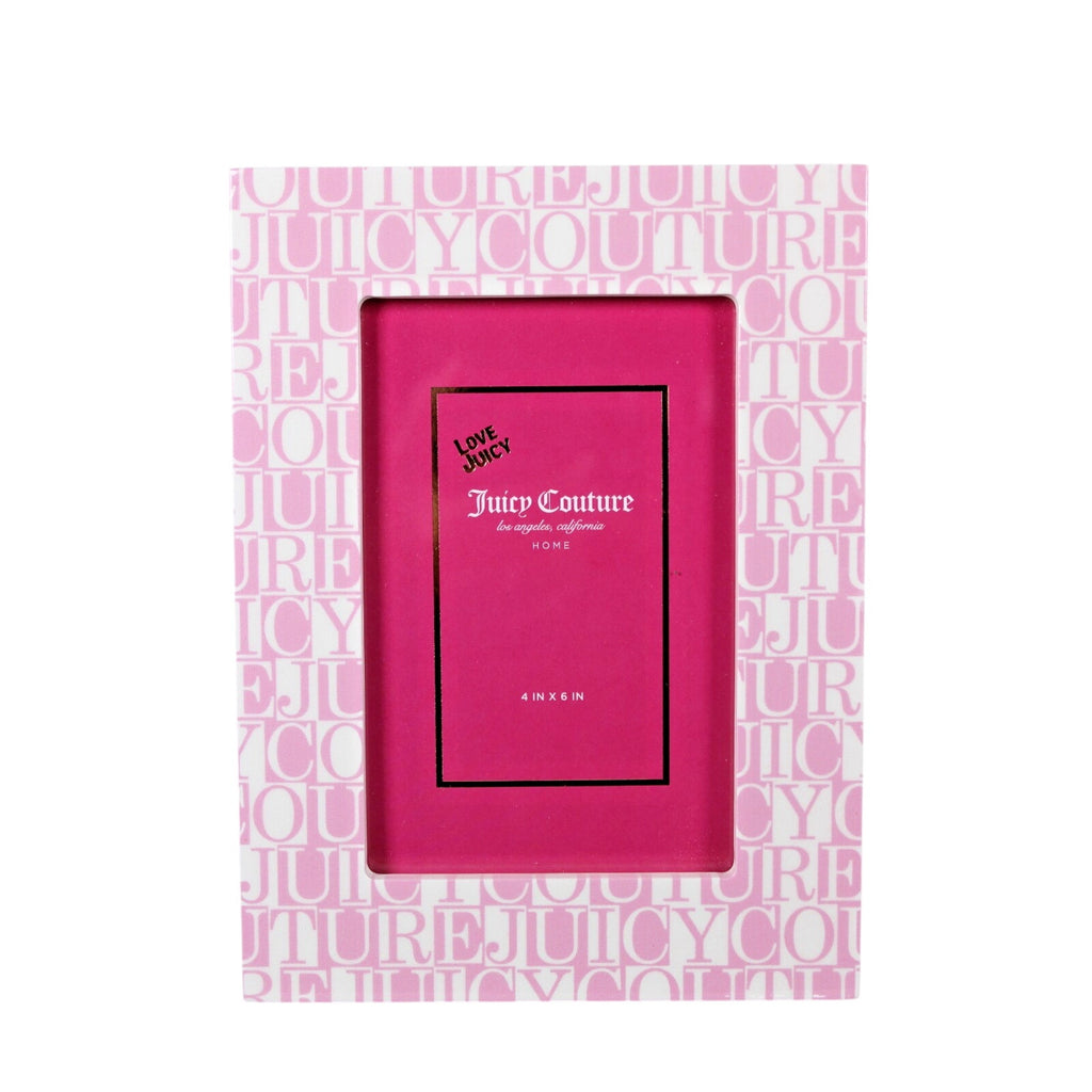 Juicy Couture 4x6 Picture Frame, Pink, White table easel
