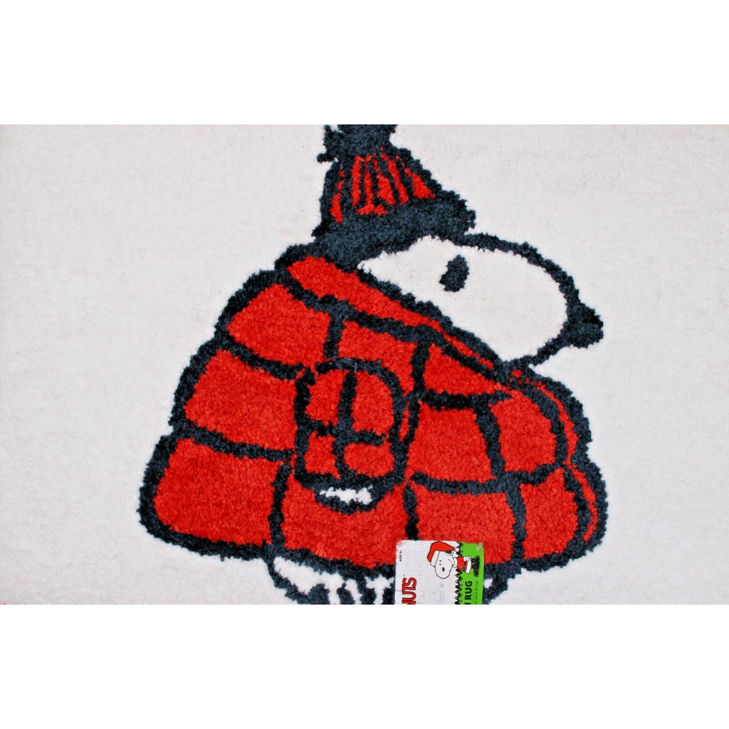 NWT Peanuts Snoopy Red Puffer Coat Winter/Holiday Bath/Kitchen Plush Mat/Rug