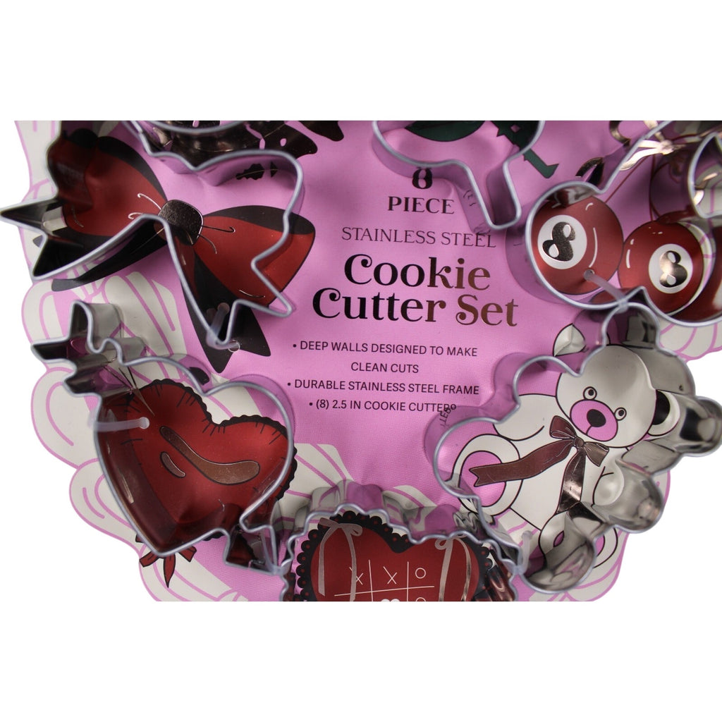 Core Kitchen Mini cookie cutter set stainless steel 8 Piece Valentine's Day