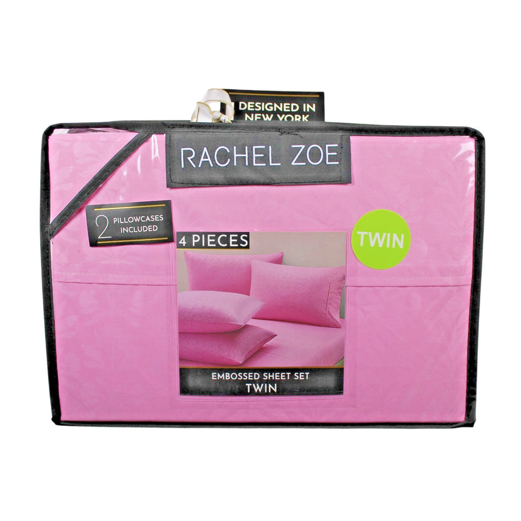 Rachel Zoe 4 piece Embossed Twin Sheet Set