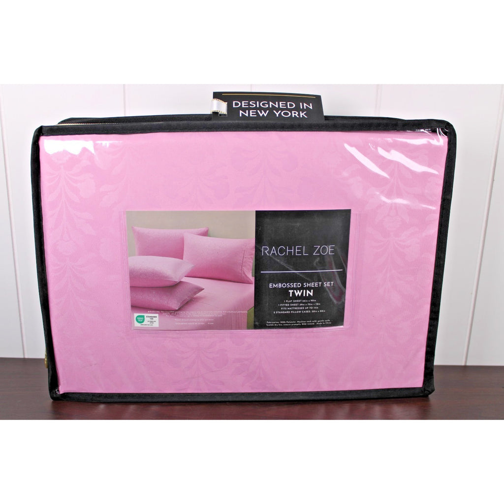 Rachel Zoe 4 piece Embossed Twin Sheet Set
