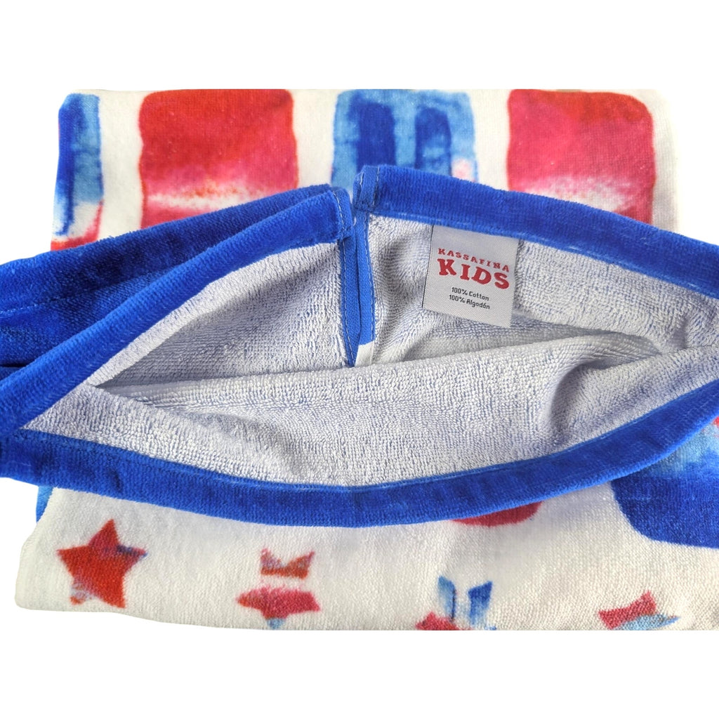 Kassafina Kids Beach Towel 28"x58",  Ice Cream and Stars