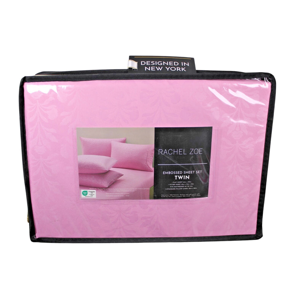 Rachel Zoe 4 piece Embossed Twin Sheet Set