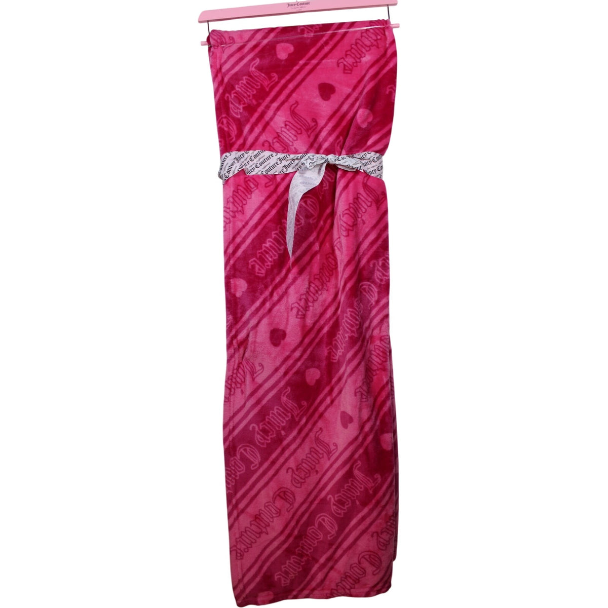Juicy Couture 60" x 90" Pink Plush Throw Blanket Cozy Chic, Twin