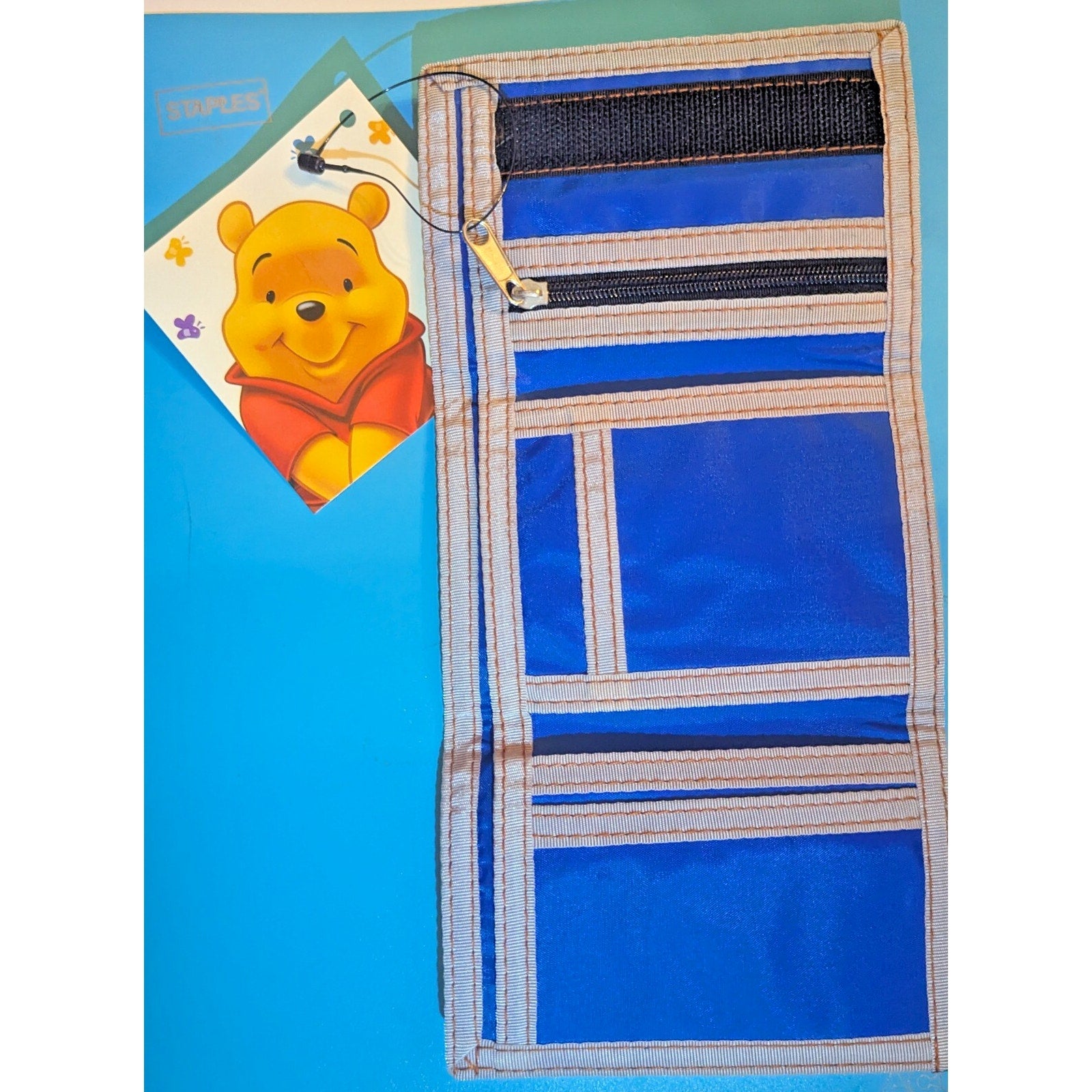 Disney Winnie The Pooh Piglet Tigger Tri-fold Wallet - Blue