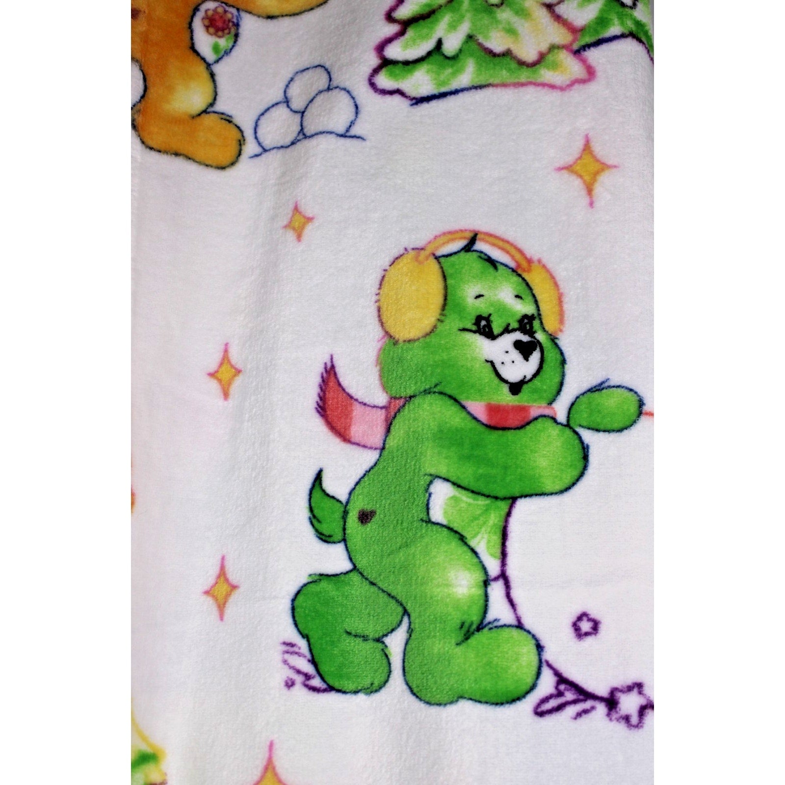 Care Bears Soft Throw Blanket Snowball Fight 50” X 70”