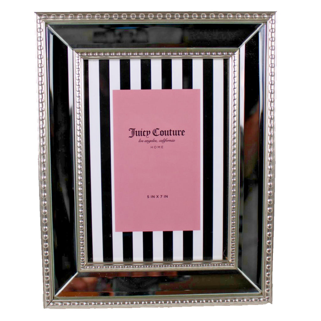 Juicy Couture Home Mirrored Tabletop Stand Up Photo Picture Frame 5 x 7
