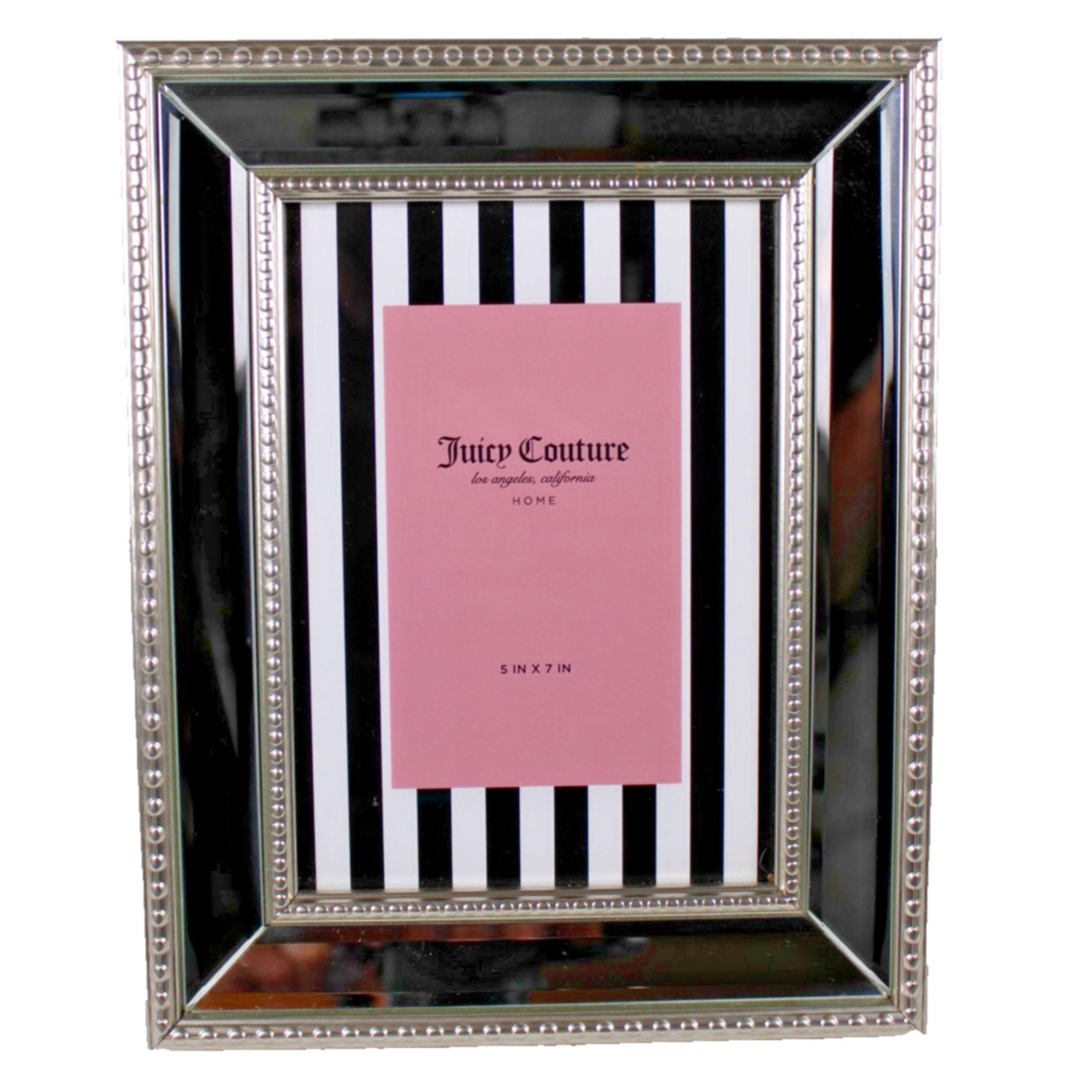 Juicy Couture Home Mirrored Tabletop Stand Up Photo Picture Frame 5 x 7