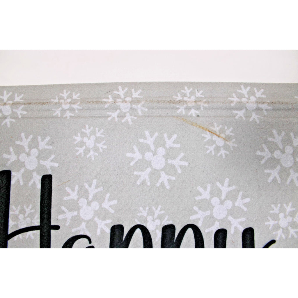 Disney Mickey Mouse Rubber Doormat 18"x30" Happy Holidays