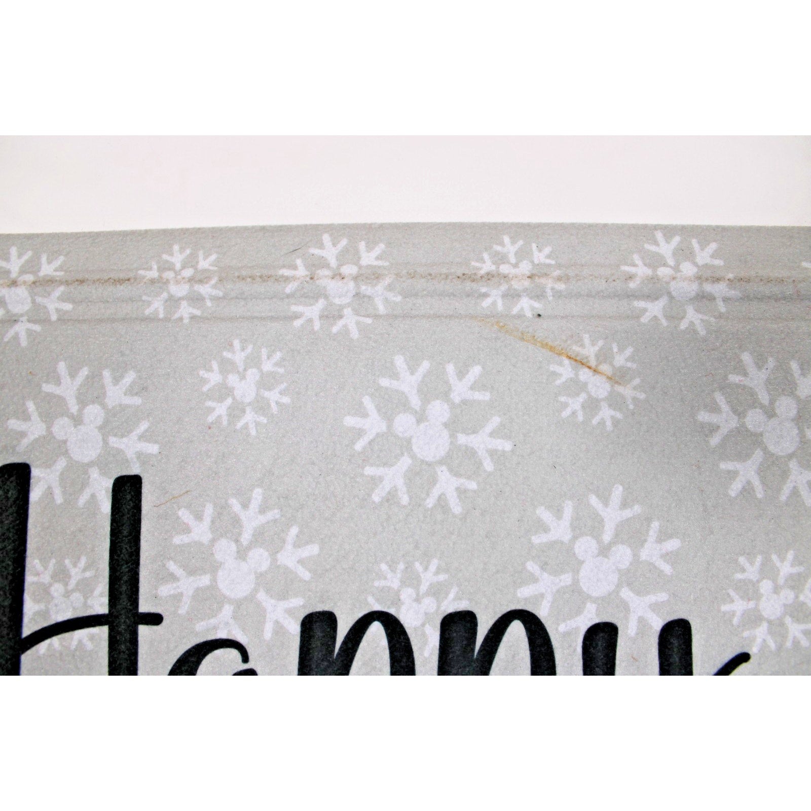 Disney Mickey Mouse Rubber Doormat 18"x30" Happy Holidays