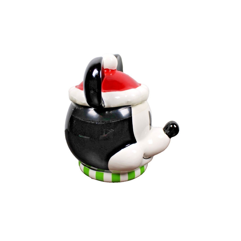 Mickey Mouse Cookie Jar Christmas Holiday Santa Hat