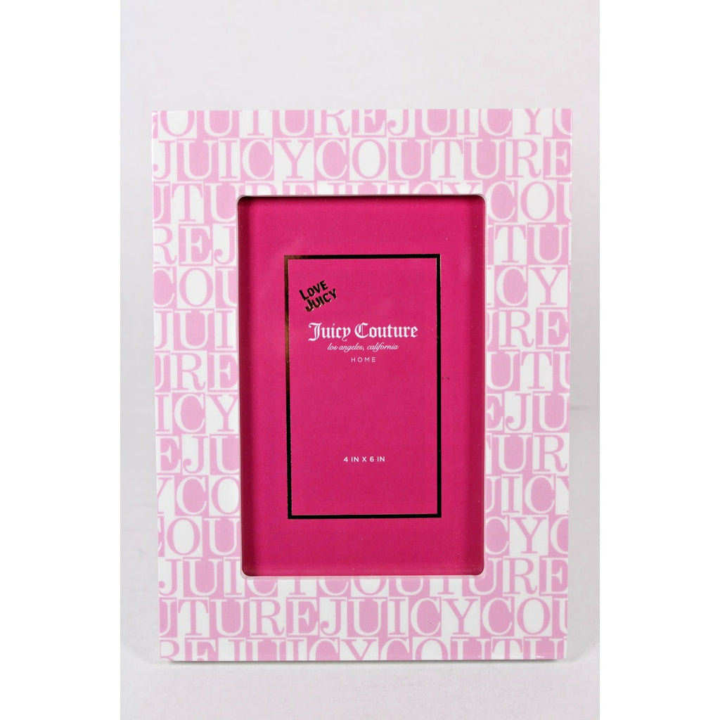 Juicy Couture 4x6 Picture Frame, Pink, White table easel