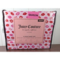 Juicy Couture Queen 6 Piece Sheet Set - Juicy Logo with Lip Pattern