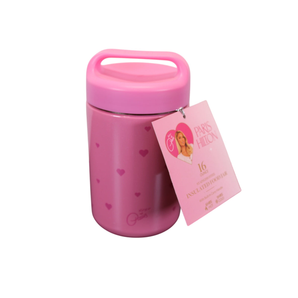 Paris Hilton 3-Pc Bento Box & Insulated Food Jar Set Pink Hearts