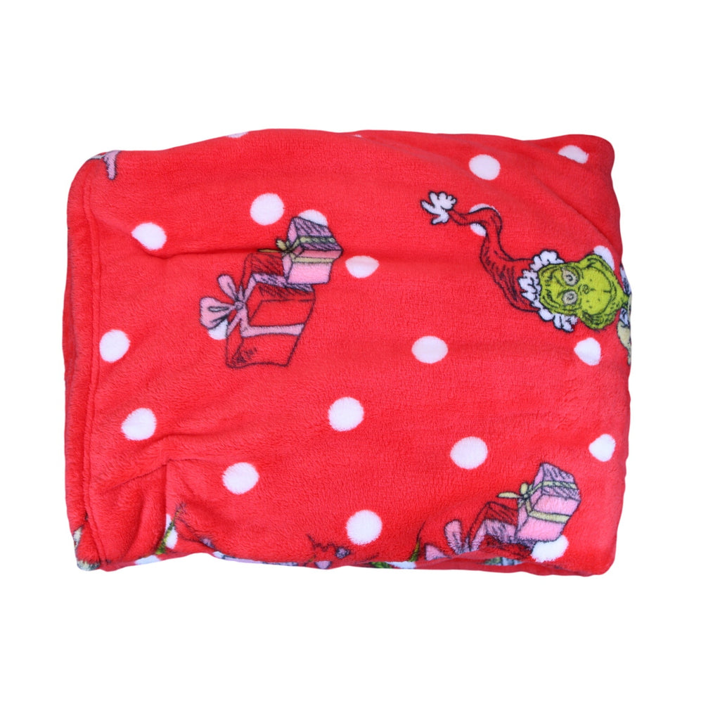 Cozy Dr. Seuss The Grinch Oversized Christmas Throw Blanket 60x70