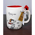 Rae Dunn Mug PEANUTS Snoopy FLYING ACE Red House On Handle New/Tag