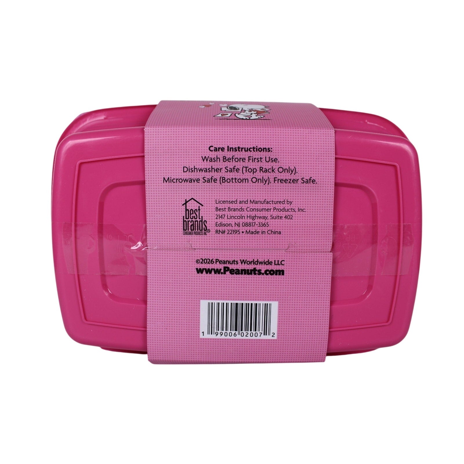 Peanuts Snoopy 20 Piece Meal PreP Food Storage Containers Valentine's Day Pink