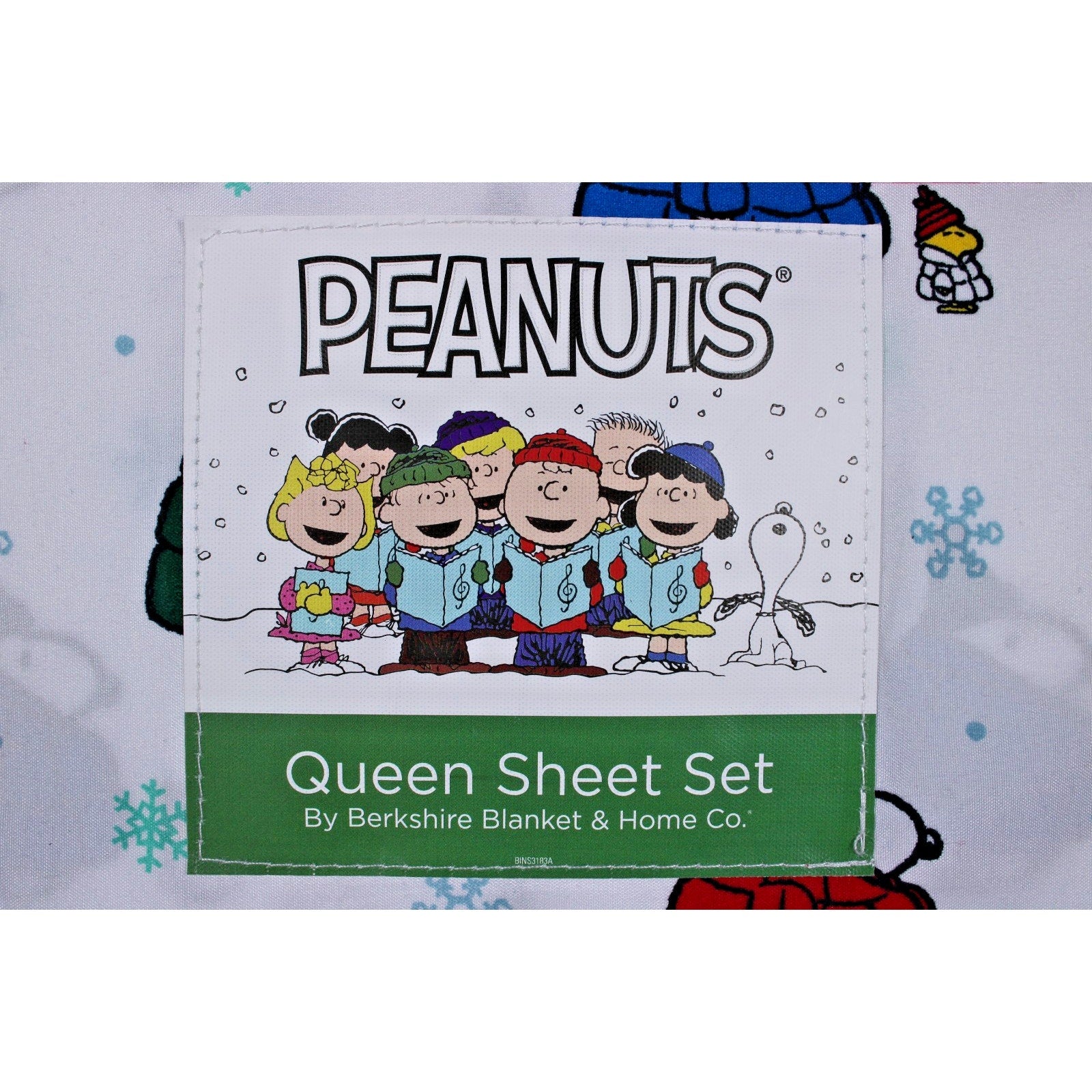 Snoopy Queen Sheet Set White Puffer Jacket Print