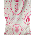 Juicy Couture HOME Oversized Plush Throw, 60x70, JC Logo, Pink Bows, Red Dots
