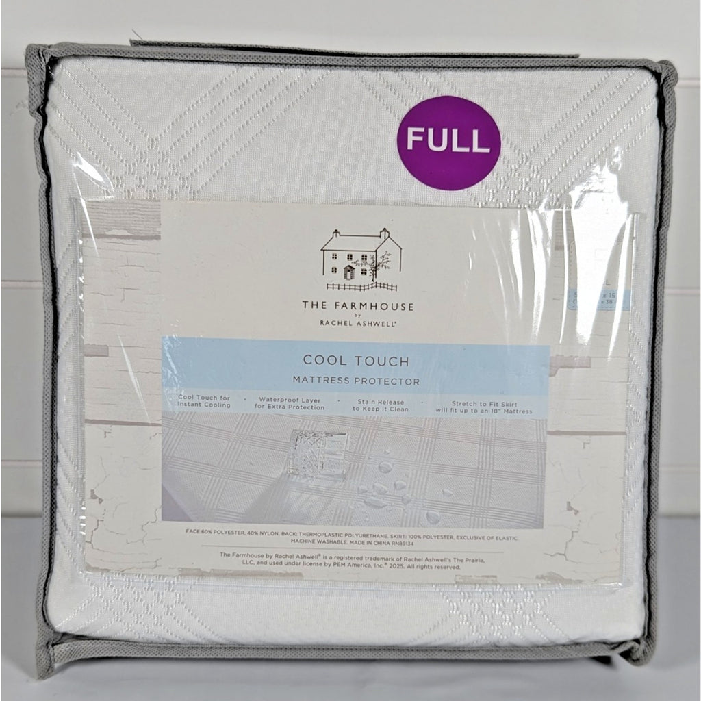 The Farmhouse Rachel Ashwell COOL TOUCH Mattress Protector - Instant Cool, FULL