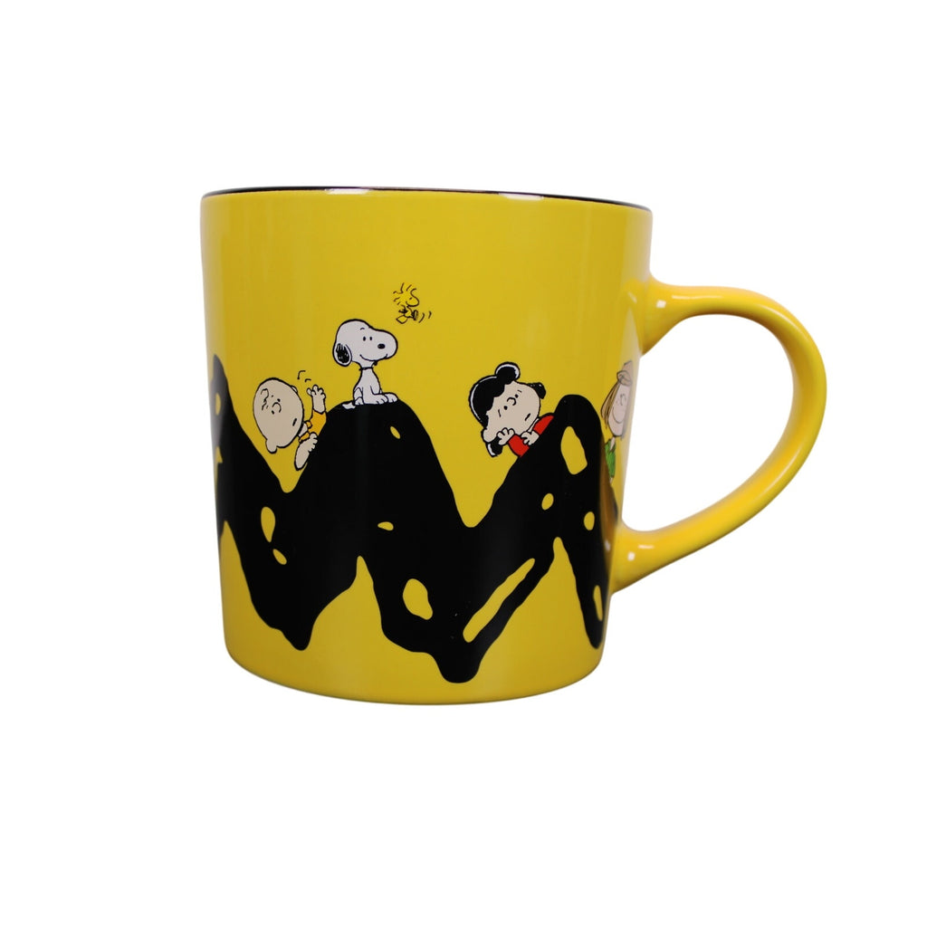 Peanuts Charlie Brown 21oz Mug Zak Designs Yellow Black Ceramic Cup Comic Style