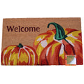 Harvest - WELCOME Heavy-Duty 5lb. Coir Doormat Non-Slip, Fall Pumpkins 18x30
