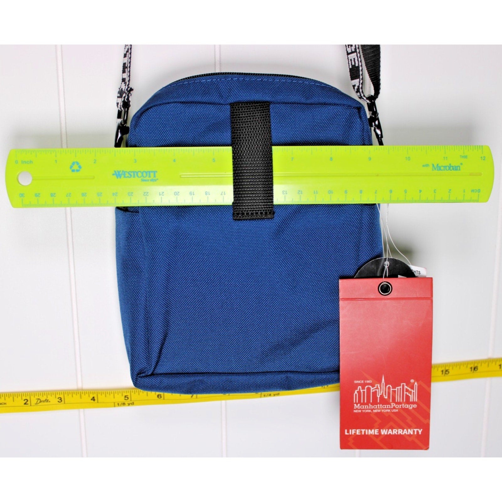 Manhattan Portage City Lights Zippered Shoulder/ Belt Bag BLUE $45 Retail NWT
