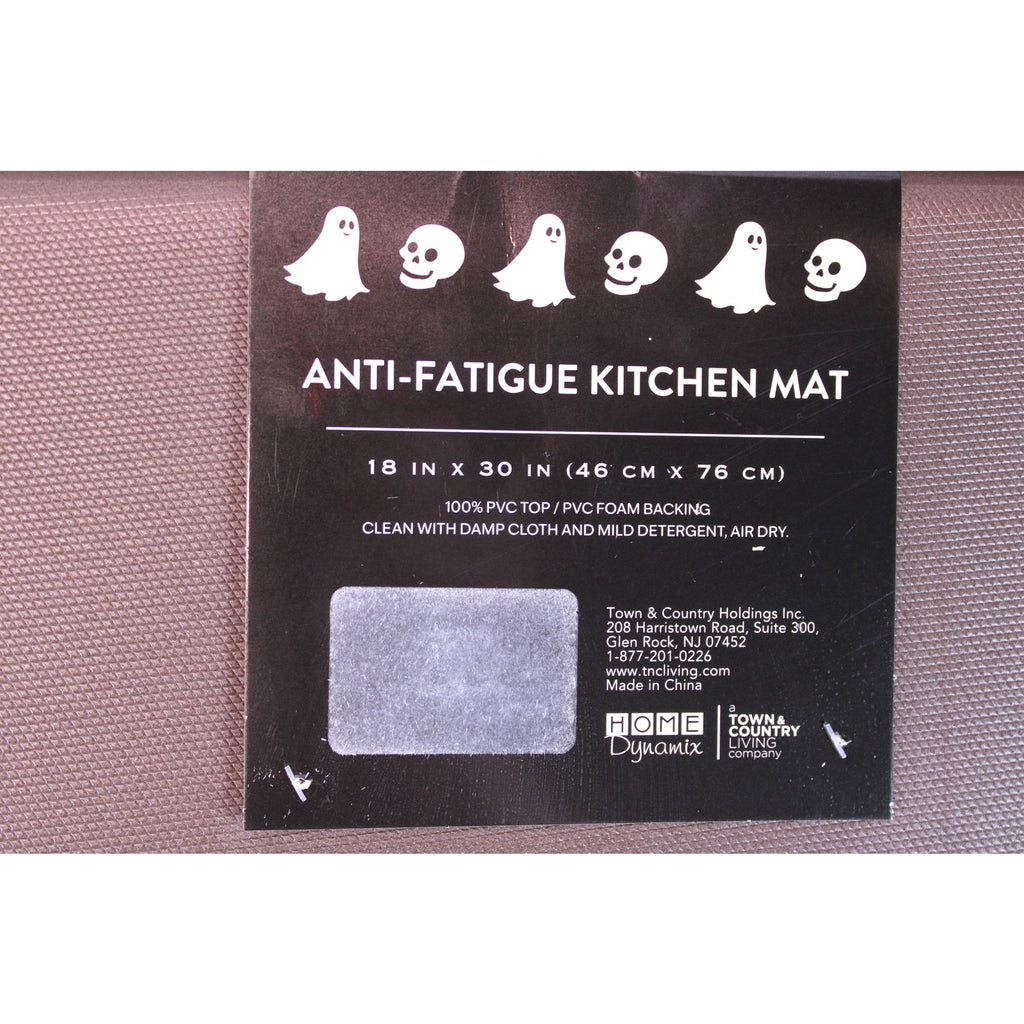 Halloween Kitchen Mat Spooky Ghost Decor with Bows Anti Fatigue 18x30 - NEW