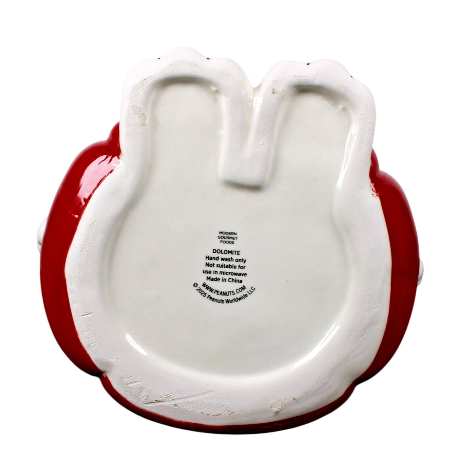 NEW Peanuts Snoopy Red Puffer Jacket Woodstock Cookie Jar Canister Christmas
