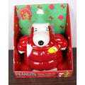 Peanuts Snoopy & Woodstock Red Puffer Jacket Cookie Jar Canister Christmas