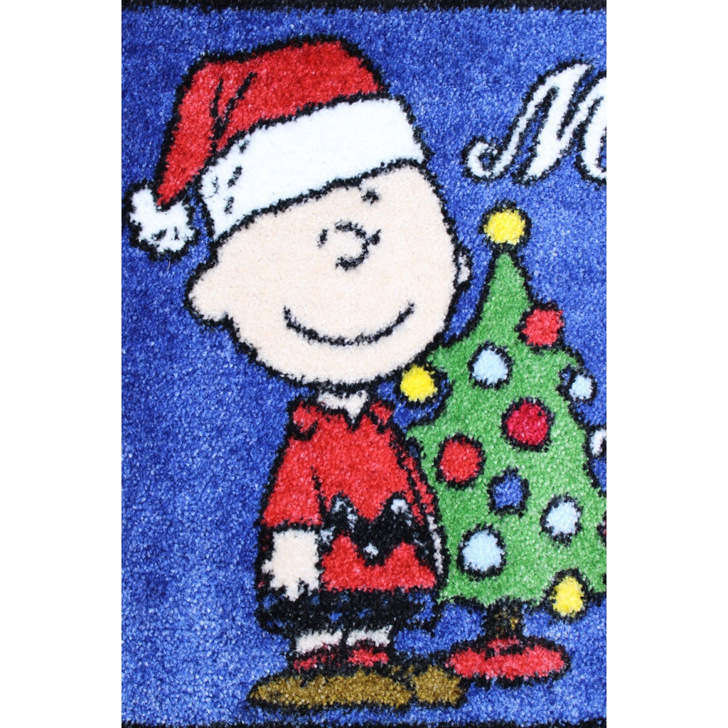 PEANUTS SNOOPY Charlie Brown & Woodstock, MERRY CHRISTMAS Bath accent rug 17x28