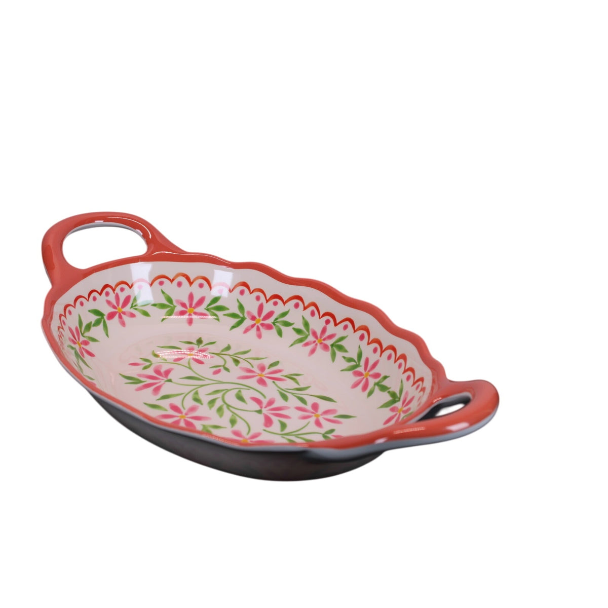 5pc. Melamine Serving Set Floral Tortilla Warmer, Taco Holder, Dip/Chip Tray NEW