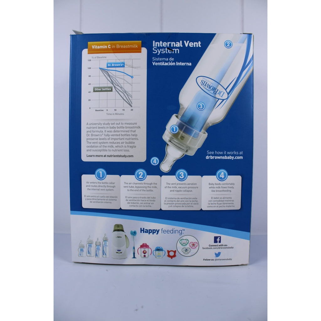 Dr. Brown's Natural Flow Baby Bottle Newborn Gift Set Box 5 Bottles + nipples