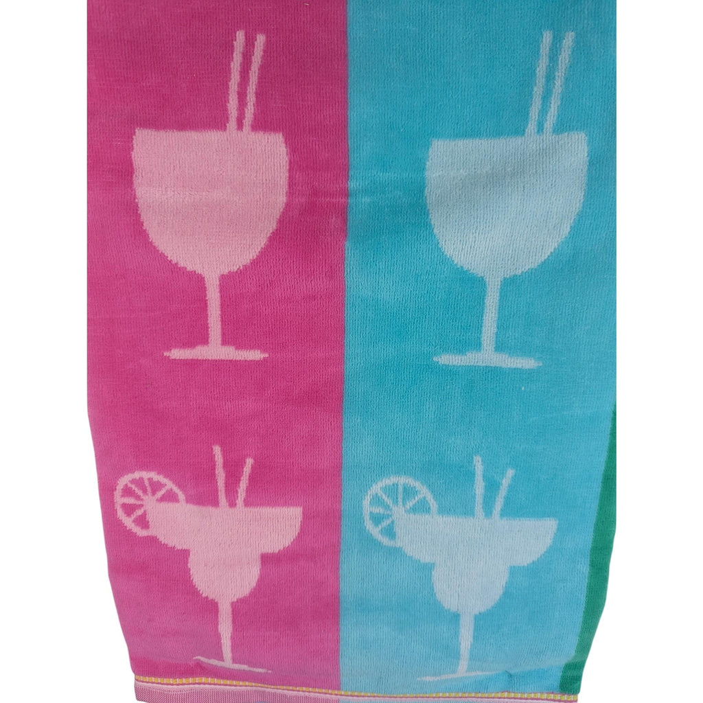 CH Style-Women Owned 36x68 Beach Towel, Cocktails, Cotton