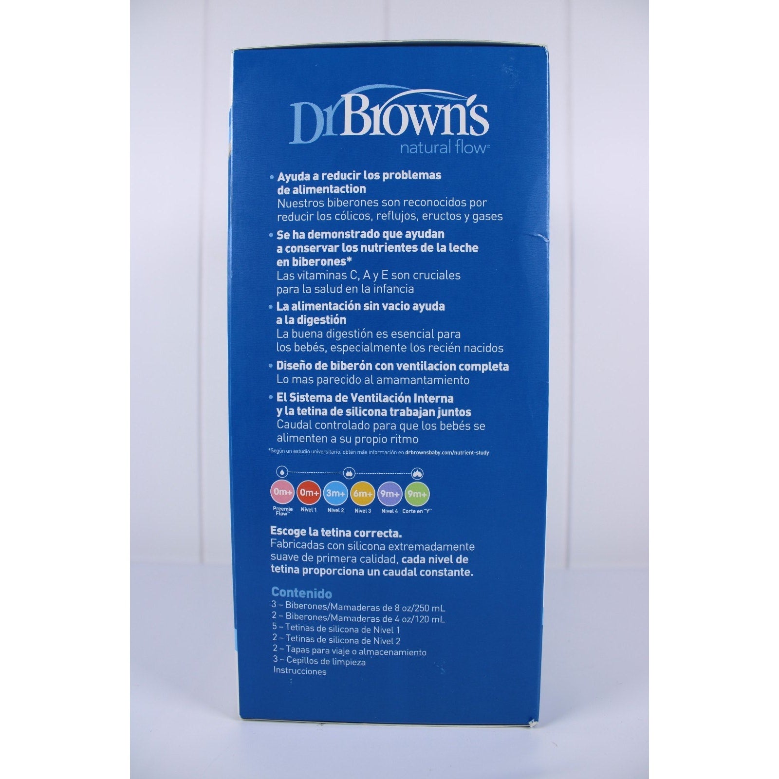 Dr. Brown's Natural Flow Baby Bottle Newborn Gift Set Box 5 Bottles + nipples